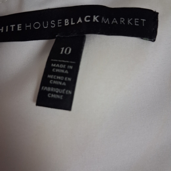 White House Black Market Blue & White Floral Lace Midi Dress - Picture 3 of 7